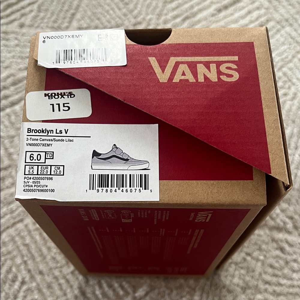 Toddler/Baby Vans Brooklyn Ls V Shoes - Picture 6 of 6